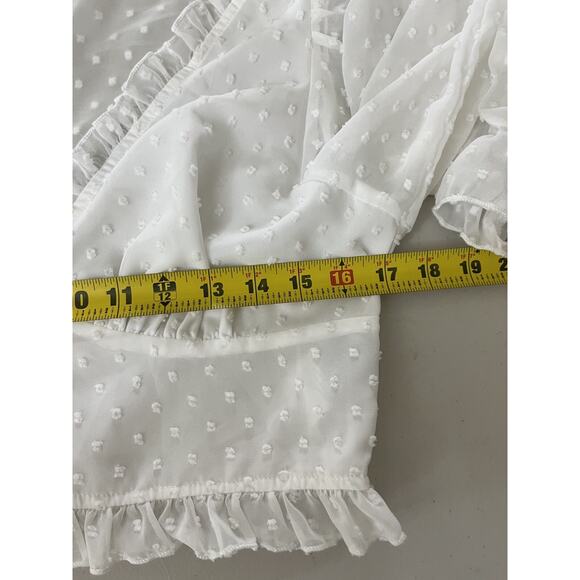 Coquette Victorian Milkmaid Y2K Romance Crop Top L Fairy Whimsical Dainty Ballet - Picture 14 of 16